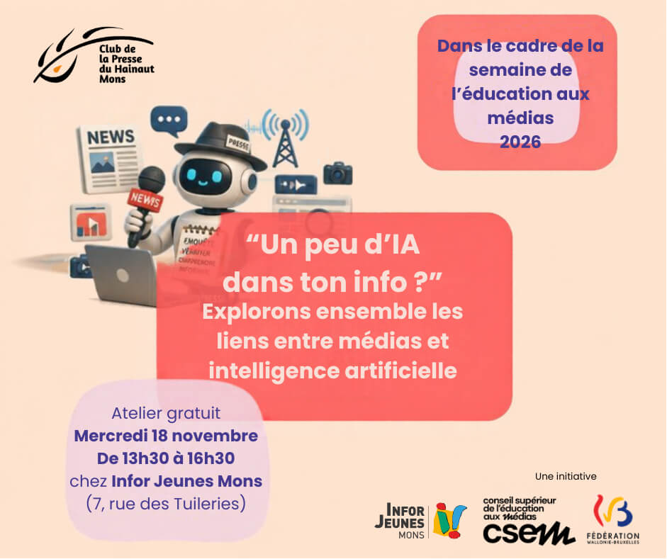 Atelier Un peu d'IA dans ton info ? 18 novembre 2026