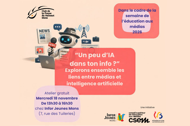 Atelier Un peu d'IA dans ton info ? 18 novembre 2026